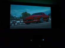 forza iroc on my 100&quot; theater screen