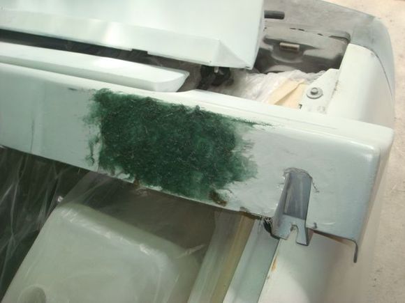 Tiger hair over the patch on the front of the passenger side ground effect.