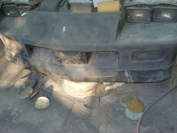 All of the mess in the floor is just from todays sanding so you can see how much paint was on it.