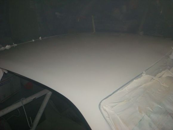 Passenger side after sealing it back in with the led shop lights off.
