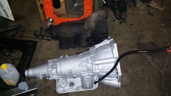 TRANS IS ALL DONE. 2WD TAIL HOUSING SUPER SERVO A HEAVY DUTY 5 PINION PLANET AND A BEAST SUN SHELL WERE INSTALLED