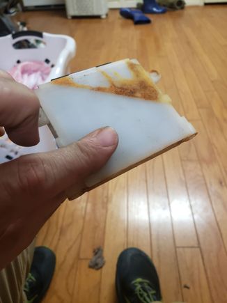 One side of the speedometer boards casing.