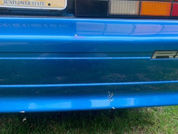 Some damage on rear bumper