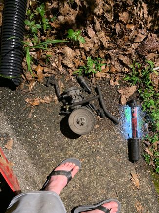 Ripped out the smog pump, EGR setup and picked up the dayco belt to reroute around the now removed useless garbage. Makes working on the passenger side much easier. Looks cleaner too. Going to cap the header valves after they soak in PB blaster. 