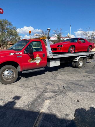 Loaded onto the flat bed :/