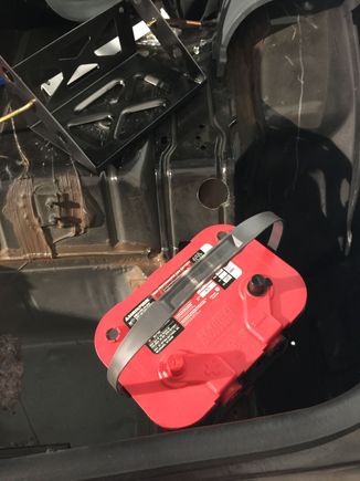 BMR battery tray and Optima Red Top.