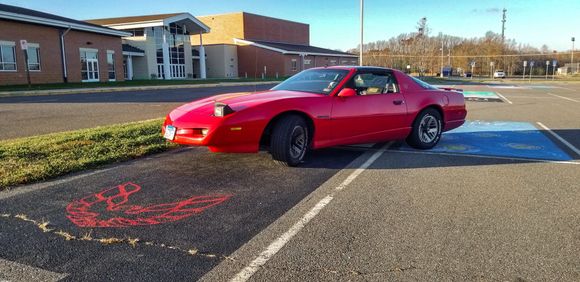Visiting my old highschool parking space