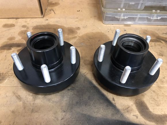 These are hubs I machined front a set of stock 3rd gen F body rotors to work with my brake upgrade.