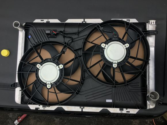 Traverse fans trimmed to fit.
