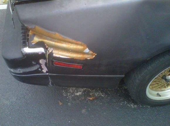 Car landed on the steel cables on the sides of the Florida's turnpike that prevented us from falling into the canal.