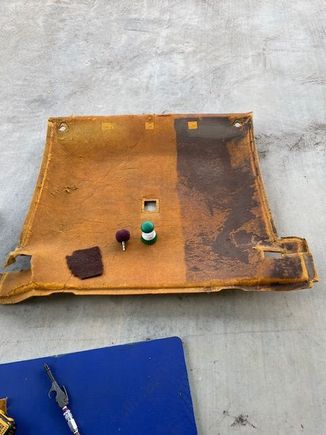 Nearly done cleaning board.