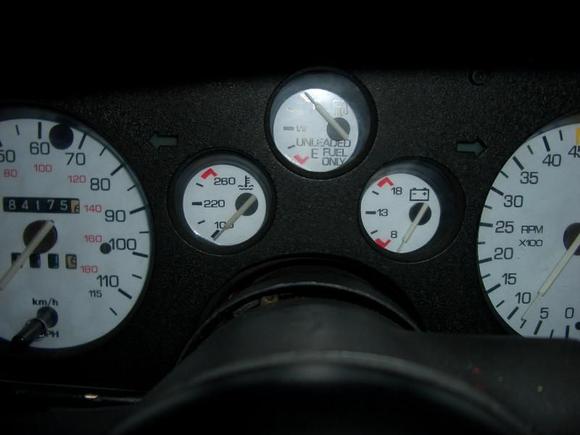 My white gauge overlays