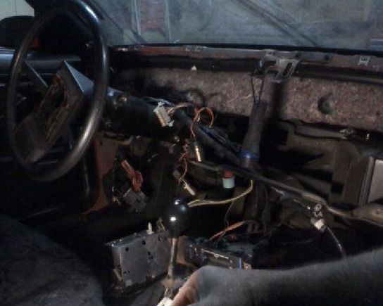 Dash was removed,to access the wiring better.