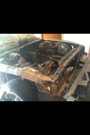 mark 454 rusty and replaced someones old hack repair and put in a new section from another black car i parted out and came out awesome,