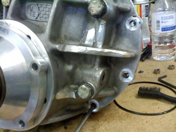 Clearancing on the aluminum case for the Moser TQ arm setup