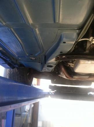 The undercarriage of a 47 mile IROC