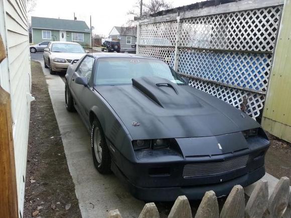 My camaro in the driveway