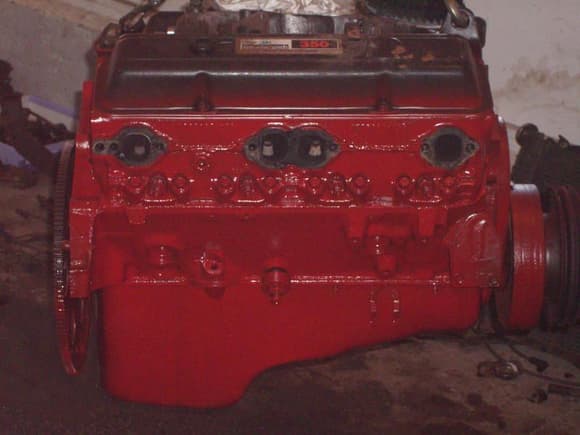 random engine shot with old valve covers