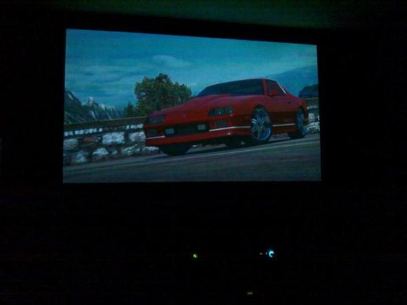 forza iroc on my 100" theater screen