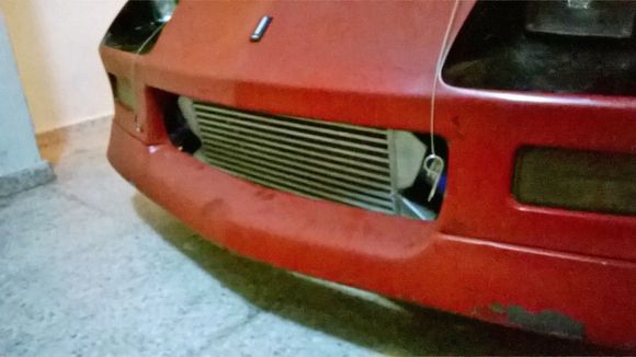 Front mount intercooler, included