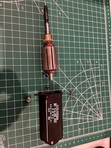 Armature and housing laid out