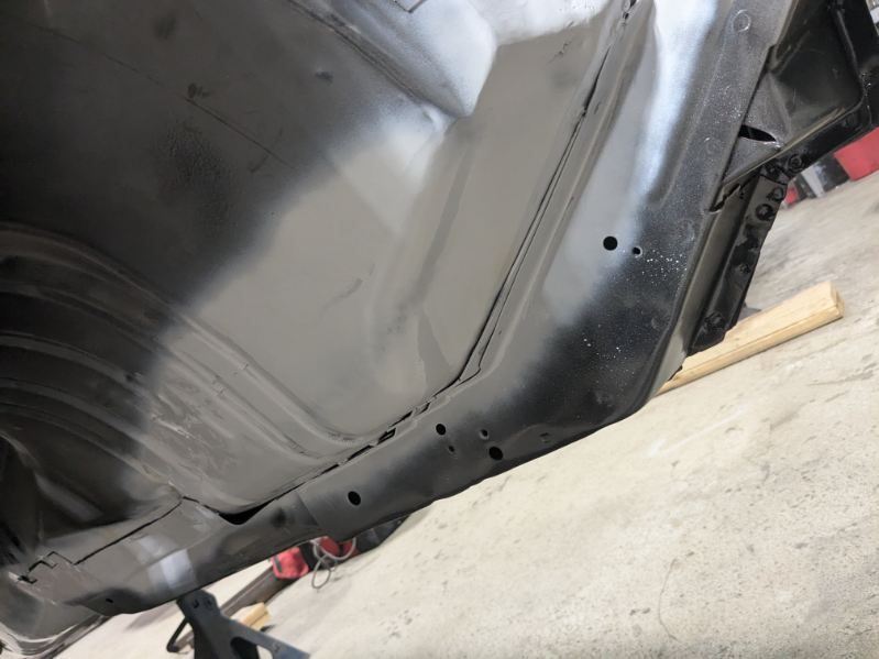 All cleaned up underneath where the welds were ground down.