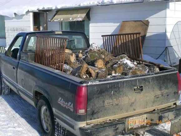 Small load of Green Ash firewood