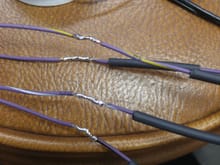 I tried some of those fancy crimp butt connectors with heat shrink built in, but I kinda hate them, and they are way too bulky. I'm just going with the old school method of twisted and soldered. Every joint will be covered in glue-lined heat shrink for waterproofing. 
