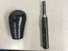 Had some machining students turn this eBay shift lever to fit my Miata shift knob 