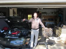 Here's me with my supercharged 97 M and a Ford 302 just before tear down. I've let this 302 go in favor of a the 306 in previous pics. 
Note: I also have the 95 R Pack as my donor car so no changes will occur with the SC 97 M.