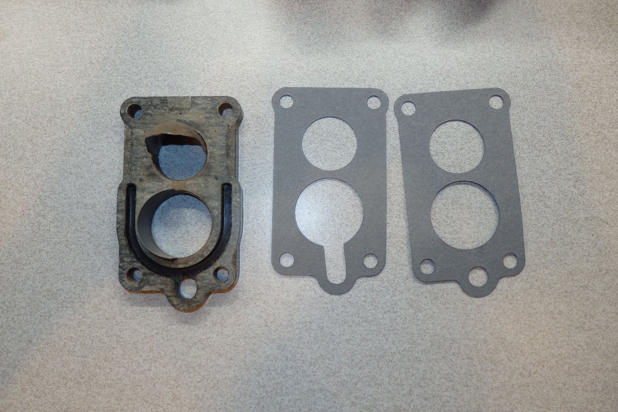 Gaskets as received from Guaranteed Carburetor