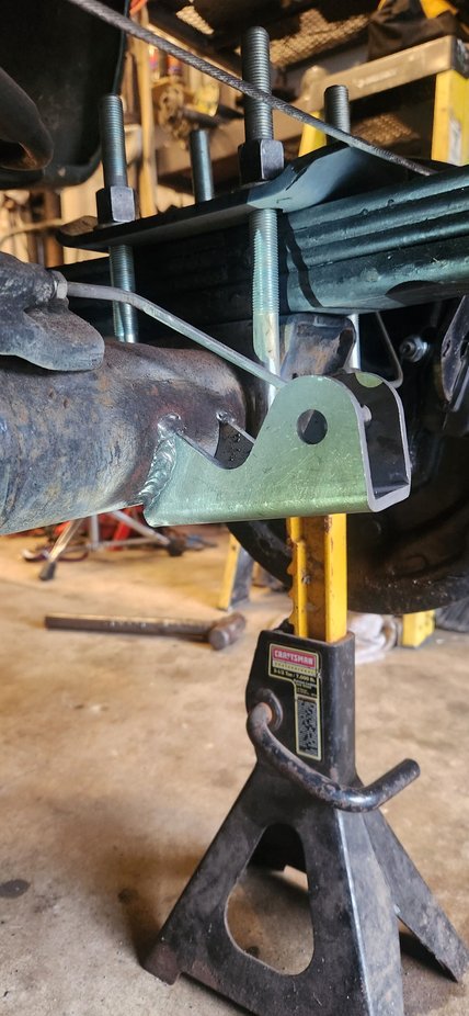 Both sides welded on. Paint currently driying for the night.