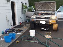 It was messy and tedious but, at the end of the day, it now had an Aisin oil pump in place of the no-name knockoff and it wasn't leaking. Mission accomplished.