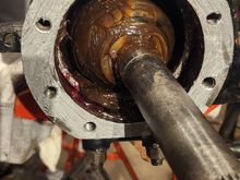 
Axle, nothing to explain. Lone your flat spots on the birfield with top and bottom and work your way into the diff.
 With almost all gaskets i touch they always get a light layer of anti seize. It'll keep them from rusting and make lofe much eaisier for the next person to take it apart.