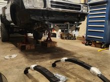 Time for leaf spring prep while the paint on frame tubes cures.