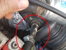 Connection to the air intake hose.