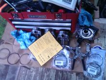 I kept the rings in their original bags (labeled 1st, 2nd, oil) to make sure not to get them confused and install them properly