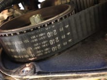 Well it's safe to say that is one worn timing belt.