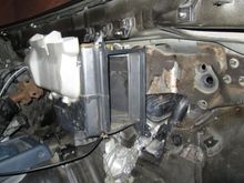 Many test fits and mock ups with the heater core and A/C condenser along the way to get the needed clearance while trying my best to keep them in their stock positions as closely as possible so the dash and all the factory ducting could be maintained.
