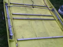 square tubing to reinforce the roof for a surf rack