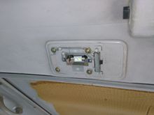 Dome light cover.  Roof liner is trashed. Rear wiper cover (missing from photo also, oops)