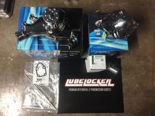 Drove out to the summit racing store to pick up some engine accessories. Got a warer pump, water outlet, 140amp alternator, dual carb linkage, trans pan gasket and fuel pump block off gasket.