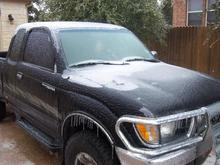 Another view of my truck in our ice freeze!