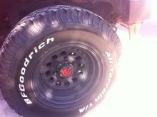 After I robed these wheels for $130.00. I took them home, made sure there where no holes, cleaned them up, and painted them black.