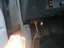 found the factory work light in the glove box