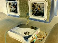 kicker 12' solar baricks and power planted by a mempis power refrence 1200watt amp