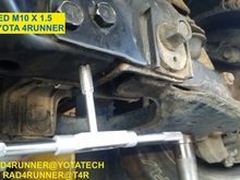 TAPPED 10MM X 1.5 FOR NEW SKIDPLATE MOUNTING BOLTS