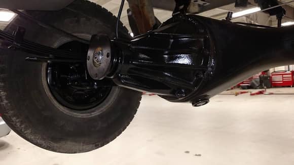 Disassembled, restored and installed rear diff and leaf springs with Prothane bushings.