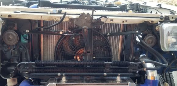 Luckily i checked rotation if my fan before the front end went one. I had wired backwards out of the fan relay. No big deal, cut and resolderd once they were switched around