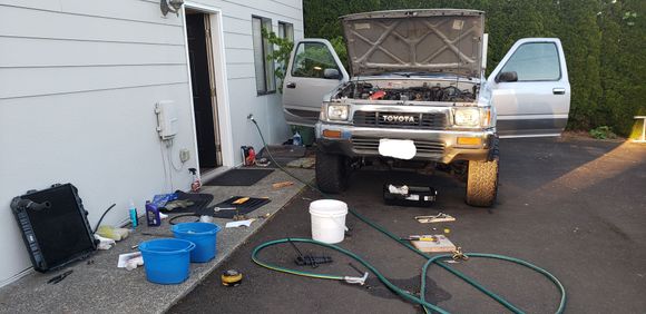 It was messy and tedious but, at the end of the day, it now had an Aisin oil pump in place of the no-name knockoff and it wasn't leaking. Mission accomplished.